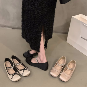 New Summer Ballet Flats for Women Platform Slip-On Comfort <b>Shoes</b> With Hidden Wedge Heel - Product Image 4