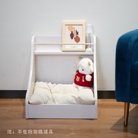 Meubles de luxe en bois massif pour animaux de compagnie style danois maltais chat chien chenil lit extérieur à la mode motif Animal cage transporteur pour cadeau