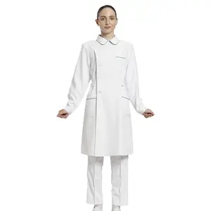 Spot Speed tela de gama alta enfermera uniforme Hospital salón de belleza manga larga enfermera uniforme vestido
