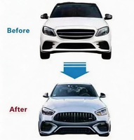 Kit carrosserie pour Mercedes Classe C W205 2015-2021, mise à niveau au style W206, pare-chocs avant et arrière, rétroviseurs, kit de modernisation des feux