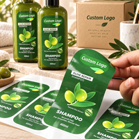 Étiquettes autocollantes rectangulaires en papier imperméable personnalisées pour bouteilles de shampoing (200 feuilles)