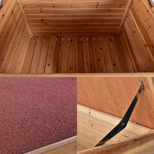 Niches pour chiens de taille moyenne OEM/ODM en bois, résistantes aux intempéries, écologiques, coupe-vent, pour chiens de taille moyenne, toutes saisons, avec <span class=keywords><strong>pieds</strong></span> surélevés - Product Image 5