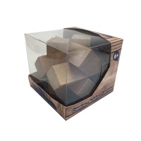 Grand nœud en bois 3D de 7,5 cm, 6 pièces, jeu de puzzle éducatif pour le développement du cerveau droit, test de QI