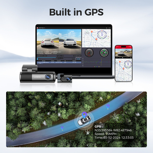 Lingdu LD06-2CH siêu 4K + 2K Dash Cam GPS 5G Wifi En điều khiển bằng giọng nói siêu tụ điện xe máy ảnh DVR Xe hộp đen Dashcam - Product Image 3