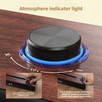 Haut-parleurs d'ordinateur SPA3809, filaires et double mode, en bois, pour jeux sur ordinateur de bureau, avec carte son intégrée