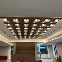 Moderno minimalista de lujo de diseño cuadrado de cristal dormitorio casa habitación abajo luces LED interior Pop luz de techo