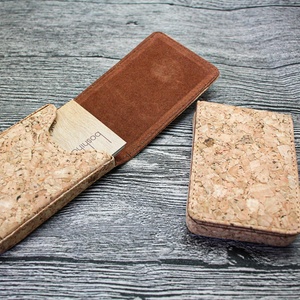 Boshiho Hot Sell Customized Logo Vegan Cork Card Holder <b>RFID</b> Blocking Slim Card Holder Eco Friendly <b>Wallet</b> for Women - Product Image 4