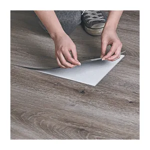 Imperméable ignifuge LVP grain de bois colle PVC Flexible LVT planche de vinyle de luxe collé sans clic sec plancher arrière