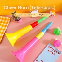 Trompette en plastique pliable classique, klaxon d'air, klaxon de stade, bruiteurs pour accessoires de cheerleading, événements sportifs, fête de football