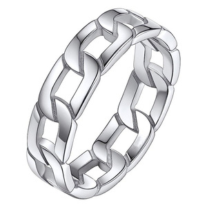 Anello da Uomo in Stile Minimalista Metallico, Gioiello di Tendenza per lo Street Style - Product Image 5