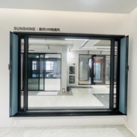 Ventanas Modernas de Aluminio con Aislamiento Térmico, Resistentes al Viento, con Vidrio Templado, Diseño de Persiana, Apertura Abatible, Estilo Energy Star para Exteriores