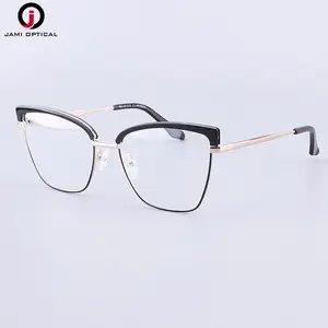 Nouveau design de monture optique florale vente en gros de lunettes monture métallique lunettes pour femmes