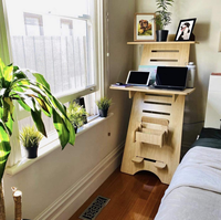 Bureau d'enseignement moderne et minimaliste en contreplaqué, réglable en hauteur électriquement sans vis, pour le bureau et l'école. Meubles de maison
