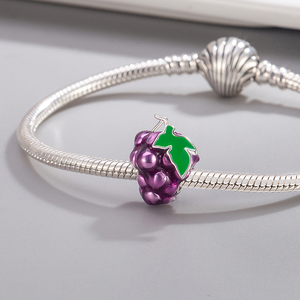 <span class=keywords><strong>Abalorios</strong></span> de Plata con Forma de Frutas (Uva, Granada, Cereza, Fresa, Manzana, Sandía, Pera) para Pulseras Originales Berloque - Product Image 5