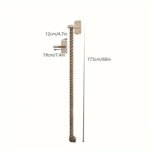 Cuerda de Sisal montada en la pared <span class=keywords><strong>para</strong></span> gatos, trepador de árboles, poste <span class=keywords><strong>para</strong></span> rascar, santuario, juguetes de juego interactivos, <span class=keywords><strong>gimnasio</strong></span> de jungla <span class=keywords><strong>para</strong></span> gatos de interior - Product Image 6
