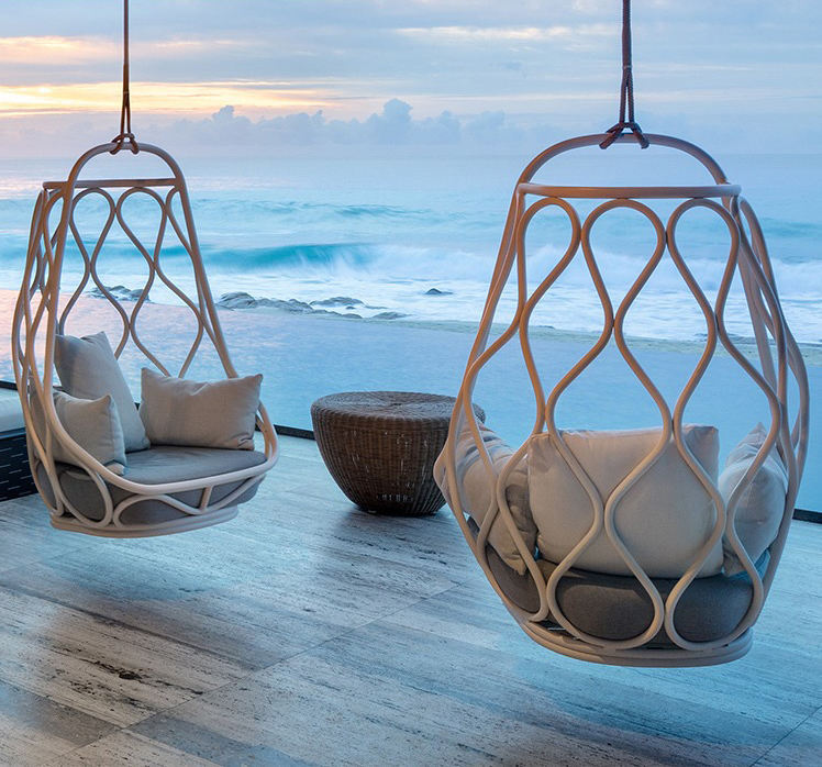 Customized Logo Egg Acrylic Swing Chair