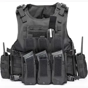 Tactical Airsoft Vest Fully Adjustable Quick Release Vest Breathable Weighted Modular Vest for Outdoor Field Work Camping Hiking