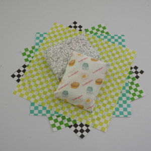Papel para Hamburguesas Desechable, Ecológico y Personalizable, Biodegradable, Resistente al Aceite, a la Grasa y al Agua, de Papel Kraft Virgen para Sándwiches - Product Image 1