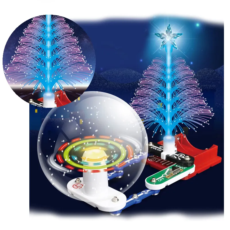 Electric lighting colorful snow diy kids science toys educational