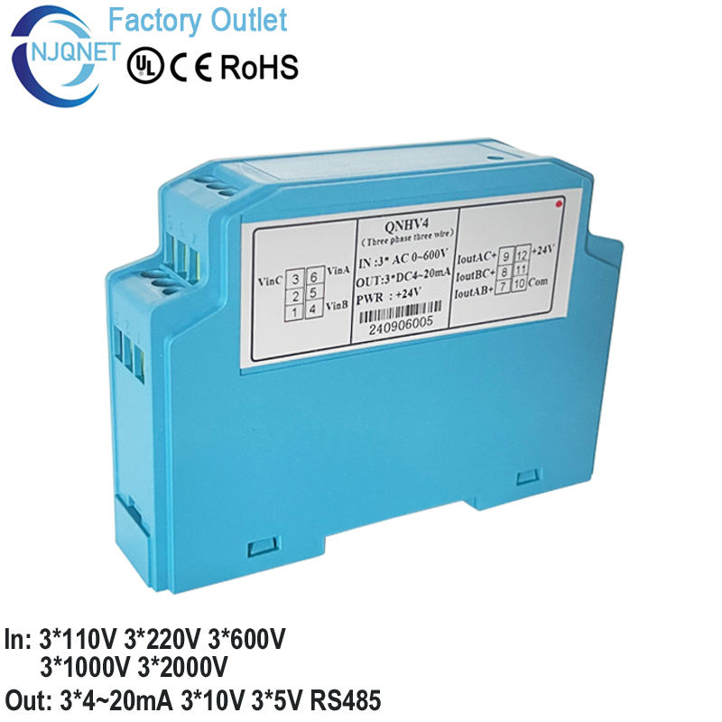 Hall Effcet Voltage Transducer Ac Dc 100V 200V 300V 500V 1000V Output 4-20mA 5v 10v Potential Transformer Voltage Sensor 4-20mA