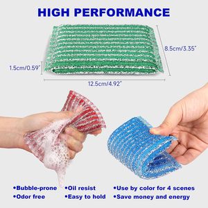 Three Color Non <b>Scratch</b> Sponge Scouring <b>Pads</b> Kitchen Scourer Cleaning Scrubber Washing Towels Wiping Rags Sponge Scouring <b>Pad</b> - Product Image 3