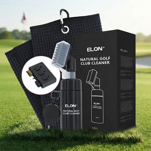 Limpiador de palos de golf profesional 150ML, kit de limpieza en spray para golf con clip de sujeción, llavero y toalla, limpiador natural de palos - Product Image 1