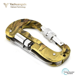 Multifunctional Portable Foldable Stainless Steel Waterproof Carabiner Buckle Knife Screwdriver Camping Climbing Casual Outdoor - Product Image 4
