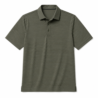 Polo de Golf de Manga Corta con Rayas Onduladas para Hombre, Secado Rápido, Transpirable, de Alto Rendimiento, Fabricación ODM, Logotipo Personalizado, Venta al Por Mayor