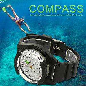 경량 전술 손목시계 나침반 베젤 방수 충격 방지 야외 생존 하이킹 다이빙 정밀 손목 나침반 - Product Image 6
