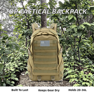 กระเป๋าเป้สะพายหลังแบบยุทธวิธีสำหรับทุกเพศ ผลิตจากโพลีเอสเตอร์กันน้ำ ลายพราง เหมาะสำหรับการเดินป่า ปีนเขา และกีฬากลางแจ้ง - Product Image 4