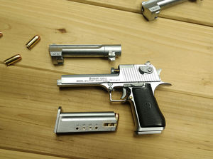 합금 제국 금속 총 모형 100mm 홀스터 금속 장식 공예품 소장용 소년 장난감 - Product Image 5