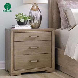 Moontree metà secolo moderna camera da letto <span class=keywords><strong>accanto</strong></span> tavolo armadio chiuso 3 cassetti comodino in legno per uso di mobili per la casa - Product Image 3