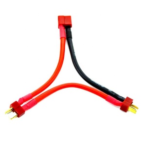 Connecteur Deans <span class=keywords><strong>T</strong></span> Plug / <span class=keywords><strong>XT</strong></span> rouge/noir pour batterie Lipo RC, accessoire soudé avec fil en silicone 10AWG/12AWG - Product Image 1