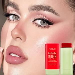 <span class=keywords><strong>Rubor</strong></span> 3 en 1 Personalizado Multiusos, Crema Roja para Mejillas, Marca Privada, Resistente al Agua, Barra de <span class=keywords><strong>Rubor</strong></span> OEM, <span class=keywords><strong>Contorno</strong></span> de Mejillas de Larga Duración - Product Image 1