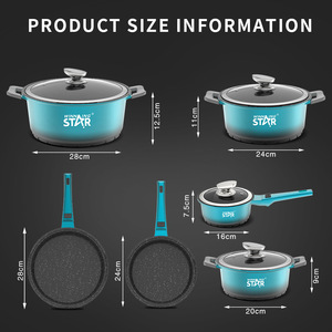 Winningstar Cross-Border Exclusive Kitchenware <b>Set</b>: 6-Piece Multifunctional Frying Pan for Fried Rice, Hot <b>Pot</b>, and Boiling Wate - Product Image 2