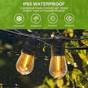 Solar Garden <b>Light</b> Outdoor Decor Festoon Led Bulb <b>String</b> <b>Light</b> Christmas Decoration E27 <b>String</b> <b>Lights</b> Warm White IP65 15M - Product Image 3