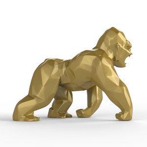 Décoration de jardin extérieur 2 m 2 mètres 200 cm Gorilla Resina-Decorazione Barrel Gold King Kong Gorilla Wrestling Statue à vendre - Product Image 2