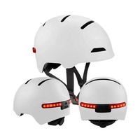 Scooter électrique de ville vtt rose certifié nouveauté casque intelligent à 3 modes LED pour adultes Protection de la tête électrique de vélo de rue