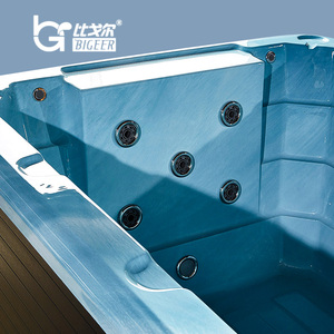 Offerta Speciale 2025: Lussuosa Minipiscina da Esterno in Acrilico Moderno, Lunga 4.2 Metri, con Nuoto Controcorrente, Modello BG-6601, Portatile, Autoportante, con Massaggio - Product Image 3