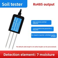 Capteur de température et d'humidité du sol en acier inoxydable, mesure de l'acidité, de l'alcalinité, des nutriments, du pH, de l'humidité, de la conductivité électrique, de l'azote, du phosphore, du potassium