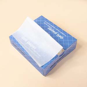 Printed Greaseproof Paper Custom Logo Waterproof Greaseproof Interfolded Deli <b>Wrap</b> <b>Wax</b> Paper for Food - Product Image 2