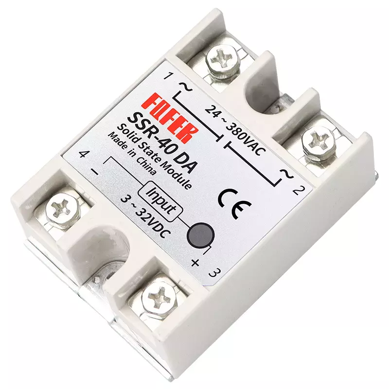 Однофазное твердотельное реле SSR-10 DA SSR-25DA 30DA 40DA 50DA 60DA 75DA 80DA 90DA 100DA 4 ~ 32V DC AC 80 ~ 250V