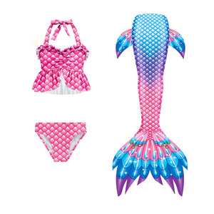 Oferta Especial Regalo de Cumpleaños para Niñas de 2 a 12 Años Traje de Baño de 3 Piezas con Cola de Sirena para Niñas Pequeñas - Product Image 4