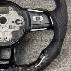 Spot New Products Wholesale Perforated Leather Carbon Fibre Fibre <b>Car</b> Steering Wheel for Volkswagen Golf 7r <b>Car</b> Steering Wheel - Product Image 3