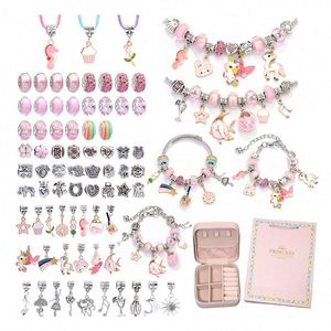 Kit de fabrication de bijoux DIY en gros, 76 pièces, fournitures pour bracelets en vrac avec perles en acier inoxydable, breloques tendance, livraison gratuite dans le monde entier - Product Image 3