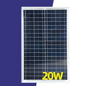 Panel surya portabel Panel surya 20W domestik sistem Panel surya silikon polikristalin 18V produk terkait tenaga surya Tiongkok