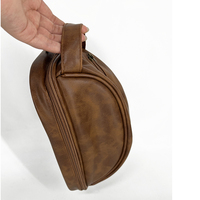 Trousse de toilette en cuir véritable de qualité supérieure pour hommes Kit Dopp en cuir Kit de rasage organisateur grand Kit de voyage salle de bain douche pochette sac