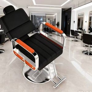Sillón de Barbería Premium con Base Redonda, Asiento Acolchado y Respaldo Ergonómico para Salón - Product Image 2