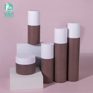 YAN Packaging Cilindro de lujo Special Rock Color 30ml-120ml 50g Glass Mist Spray Pump Botella Frascos Set Crema facial Loción facial - Product Image 1