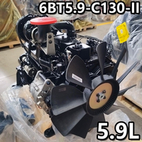 Moteur diesel d'assemblage de machine DCEC 5,9 L neuf, niveleuse GR135 6BT5.9-C130, démarrage électrique, moteur et pompe